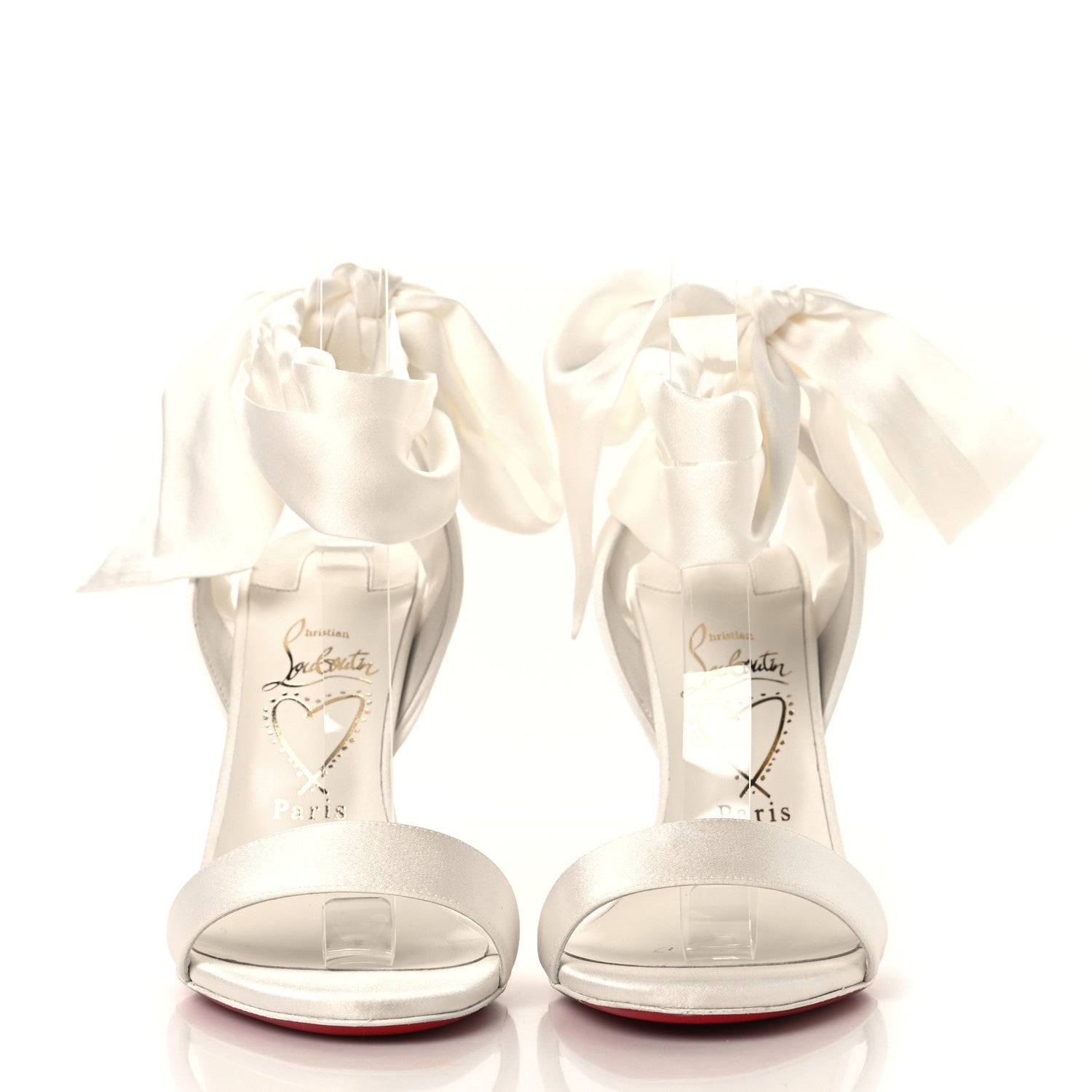 Christian Louboutin Satin Sandale Du Desert 100 Sandal 40 Off White 3 of 11