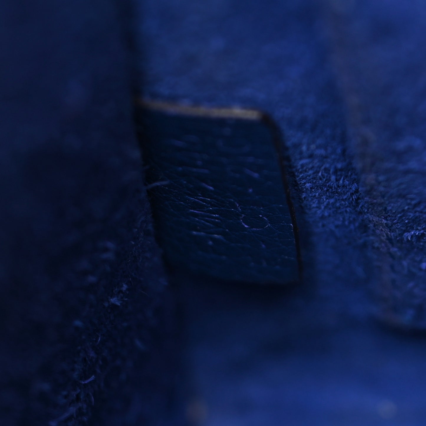 Drummed Calfskin Nano Luggage Indigo