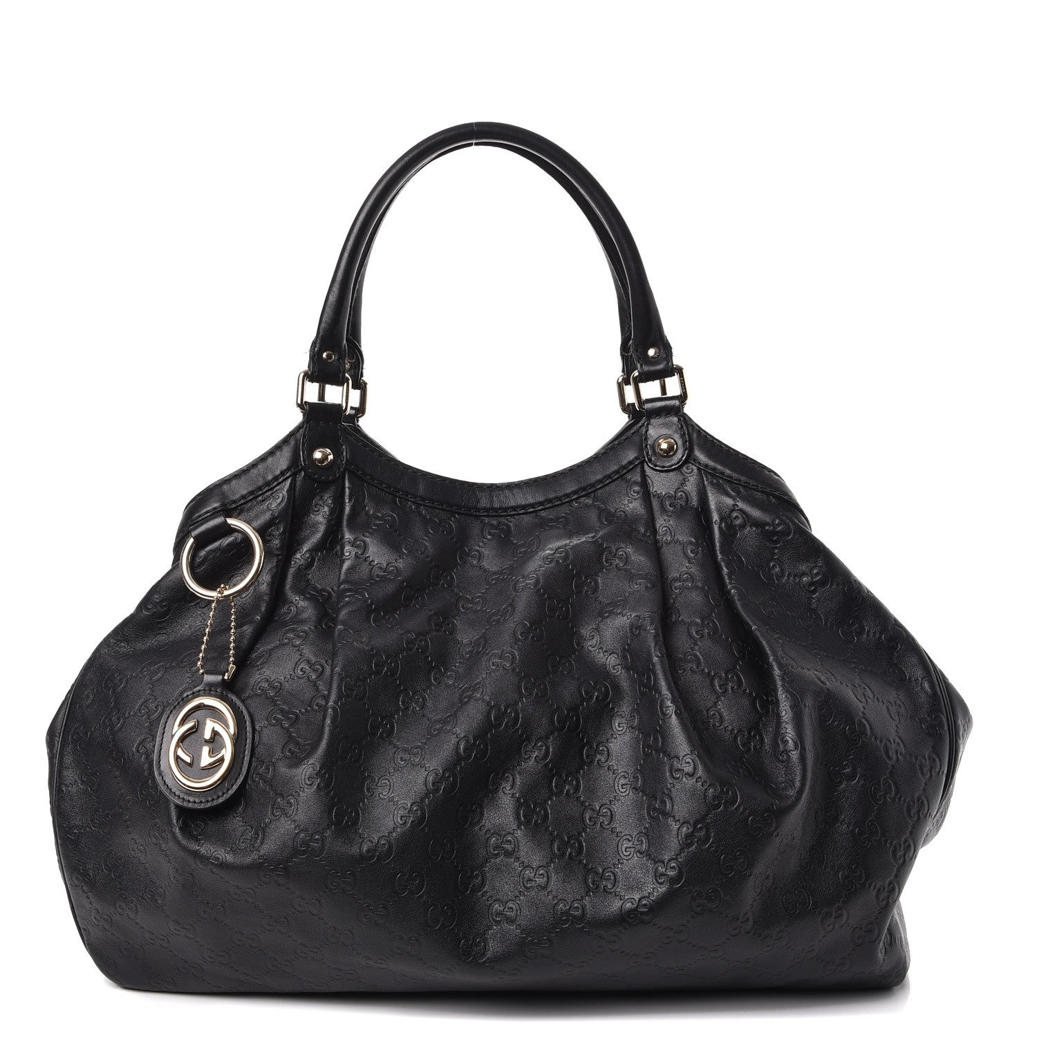 Gucci Guccissima Large Sukey Tote Black 1 of 13