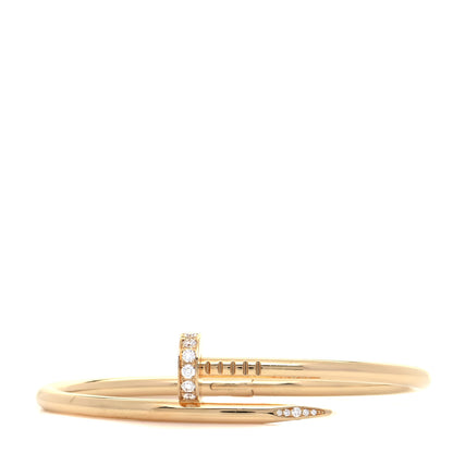Cartier 18K Yellow Gold Diamond Juste Un Clou Bracelet 17 1 of 7