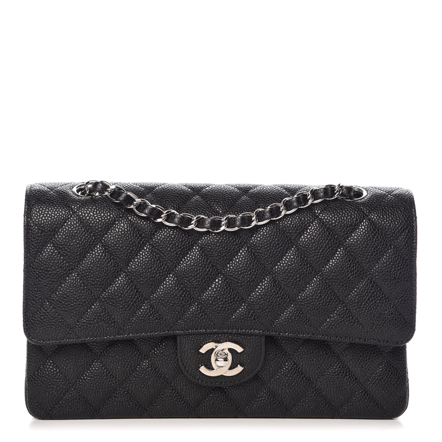 Chanel Caviar Quilted Medium Double Flap Black 1 of 10