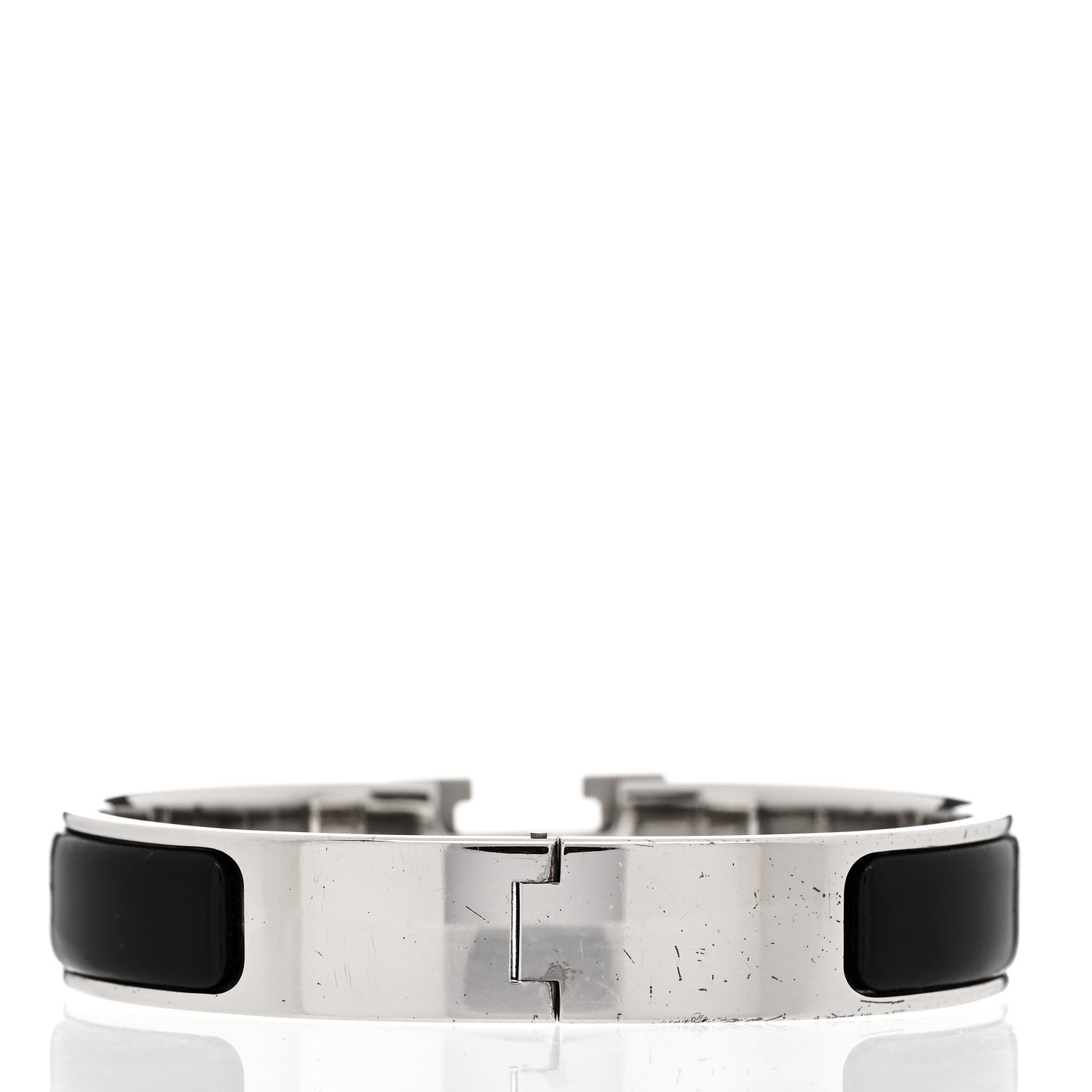 Hermes Enamel Narrow Clic Clac H Bracelet GM Black 3 of 4