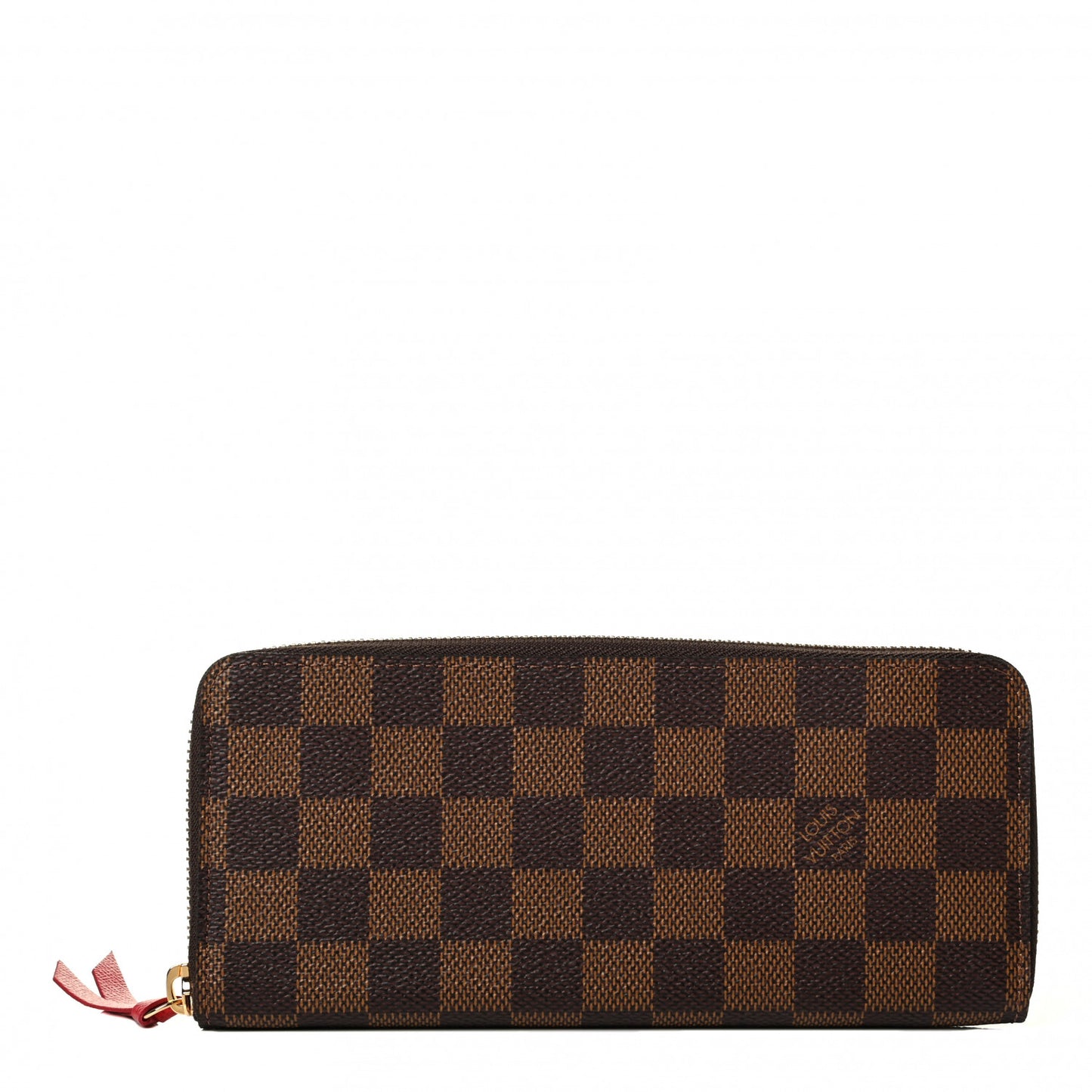 Damier Ebene Clemence Wallet Cherry