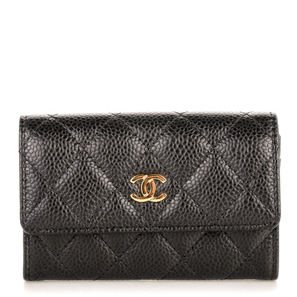 Chanel Caviar Quilted Flap Card Holder Black 1 of 8