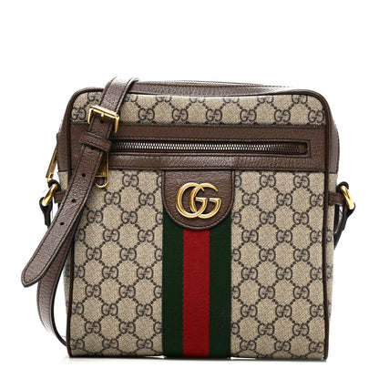 Gucci GG Supreme Monogram Web Small Ophidia Messenger Bag Brown 1 of 10