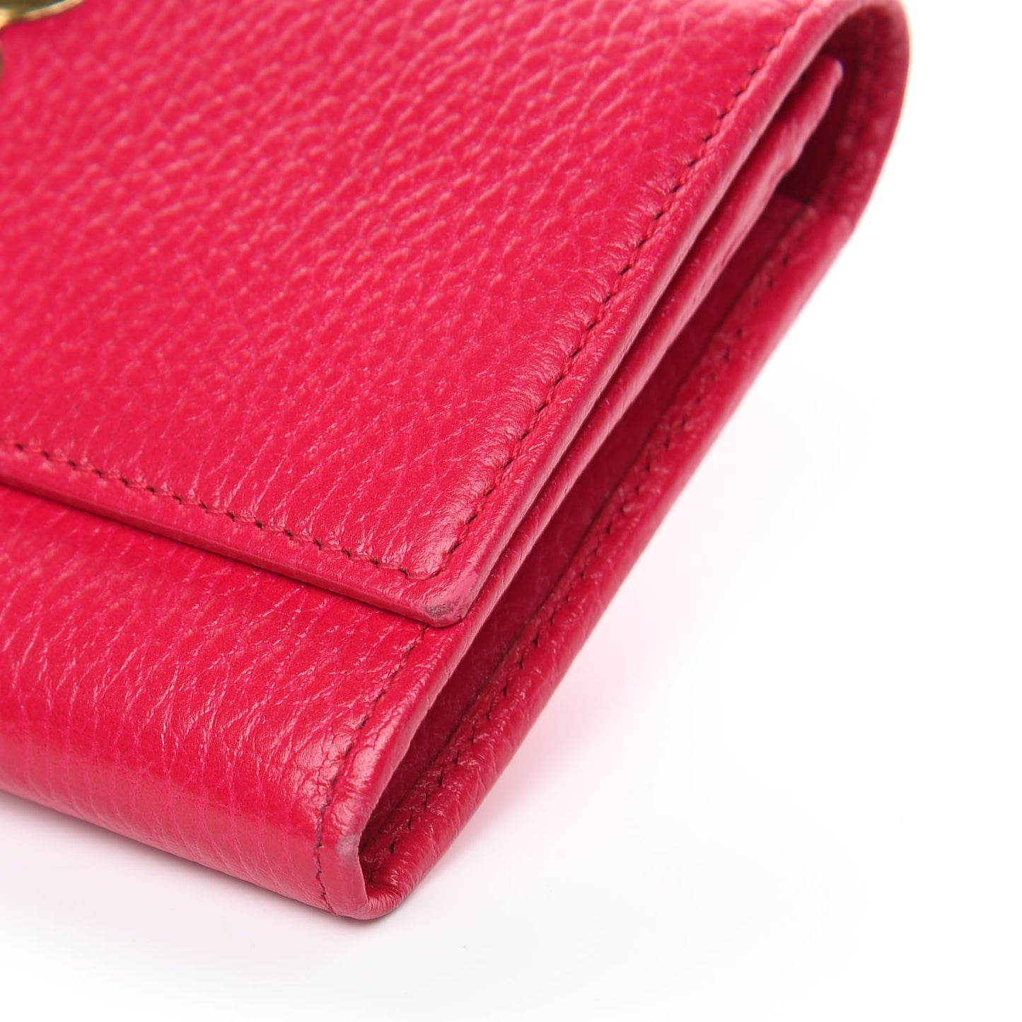 Calfskin Garden Continental Wallet Pink