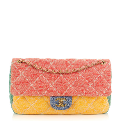 Chanel Jersey Quilted Jumbo Fabrics and Co Flap Multicolor 1 of 7
