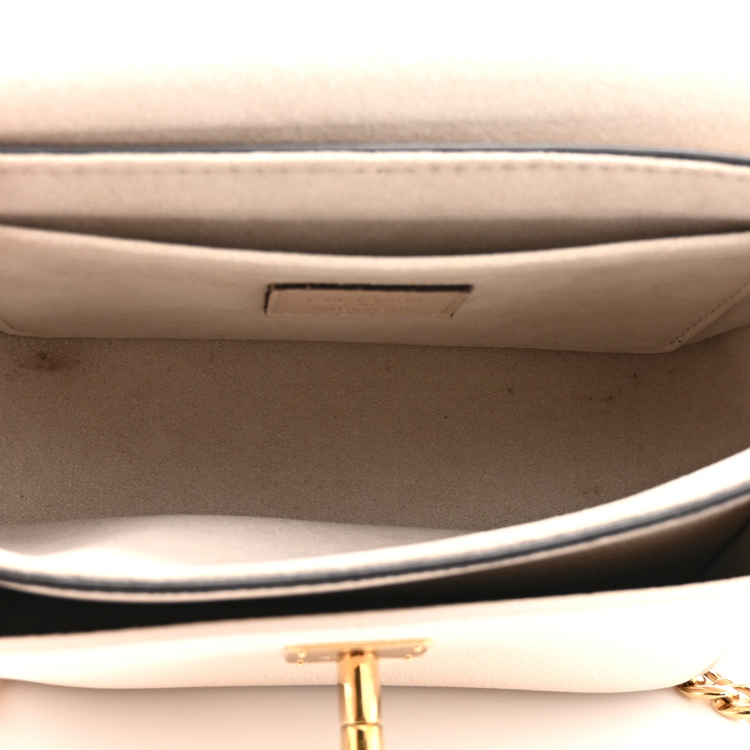 Louis Vuitton Grained Calfskin Lockme Tender Greige 5 of 9