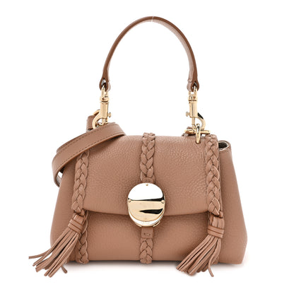 Chloe Grained Calfskin Mini Penelope Soft Shoulder Bag Woodrose 1 of 13