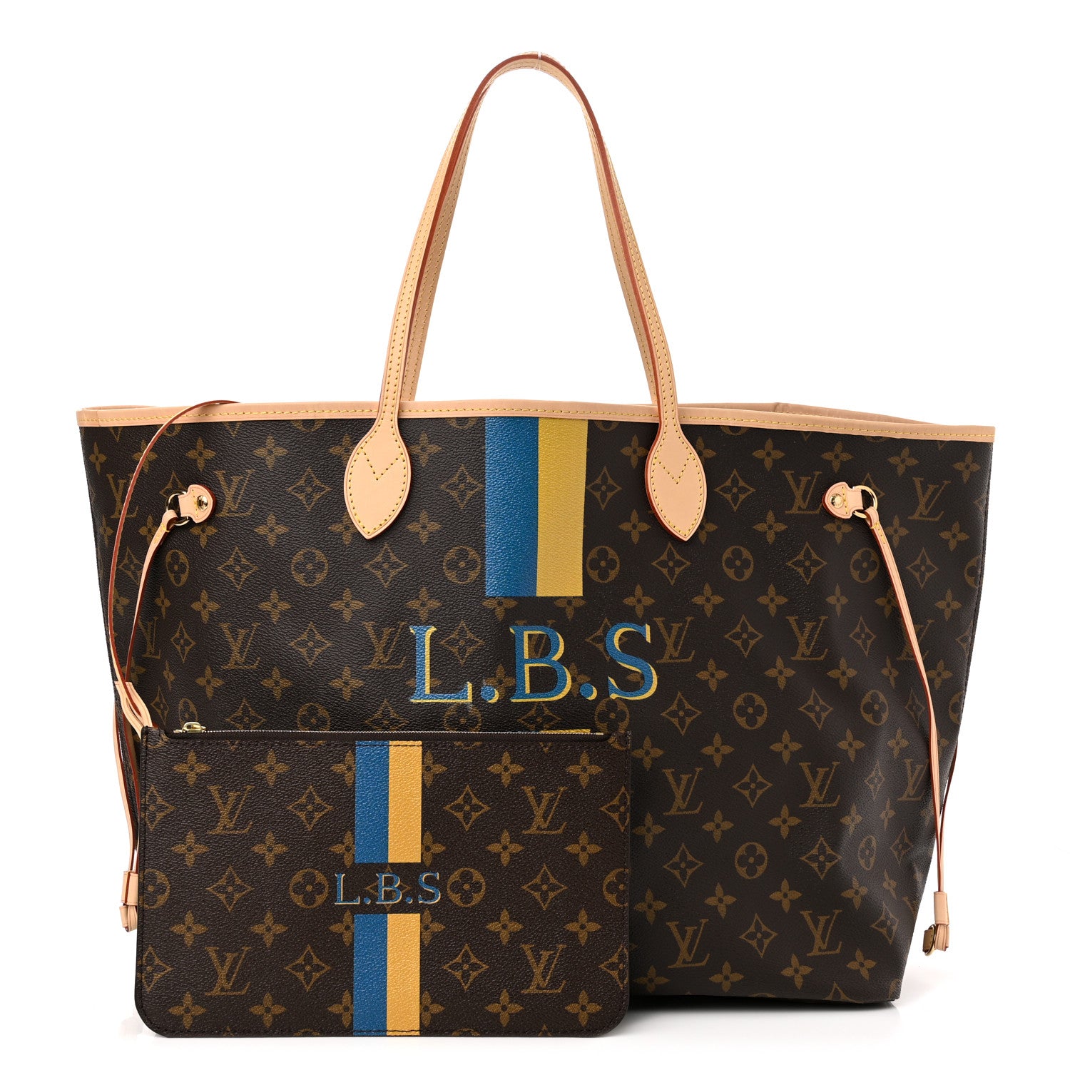 Louis Vuitton Monogram My LV Heritage Neverfull GM White Bleu Clair 1 of 9