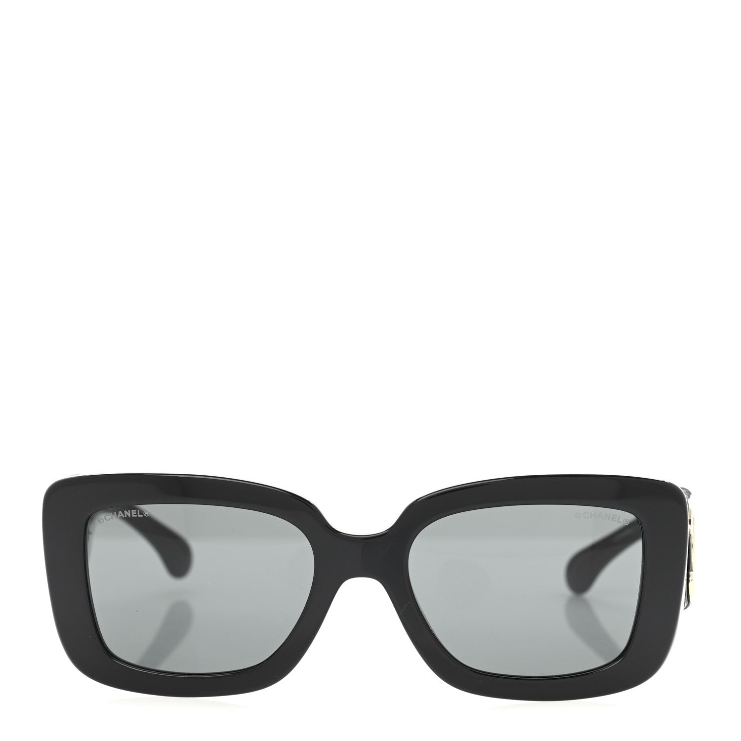 Chanel Acetate Calfskin Square Sunglasses 5473-Q Black 2 of 8