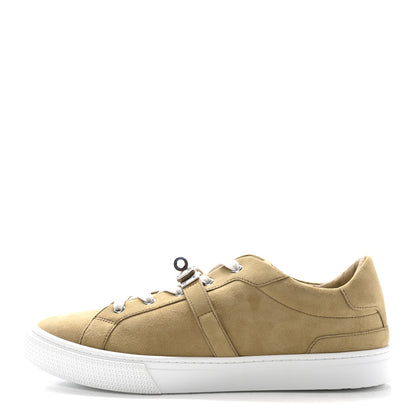 Hermes Chevre Velours Mens Day Sneakers 42 Beige Albatre 1 of 10
