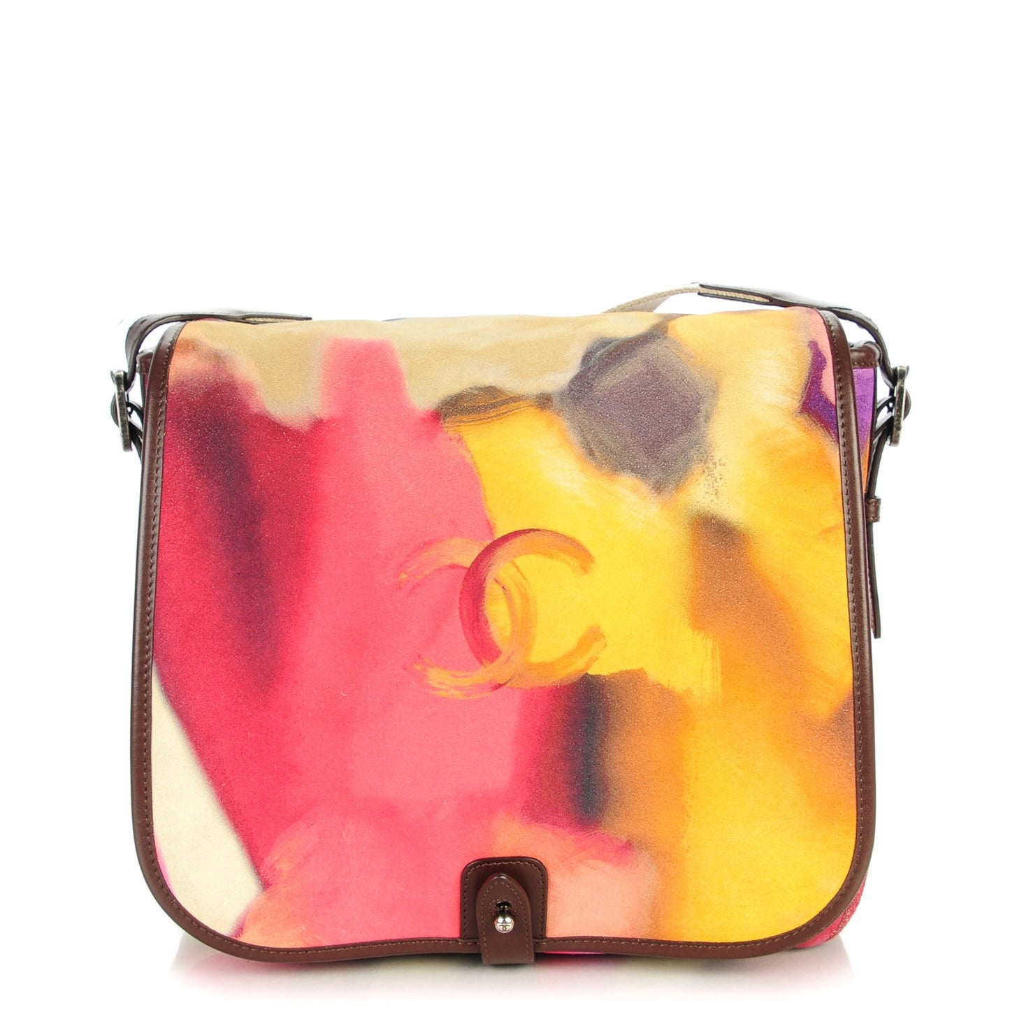 Printed Ultra Soft Lambskin Medium Flower Power Messenger