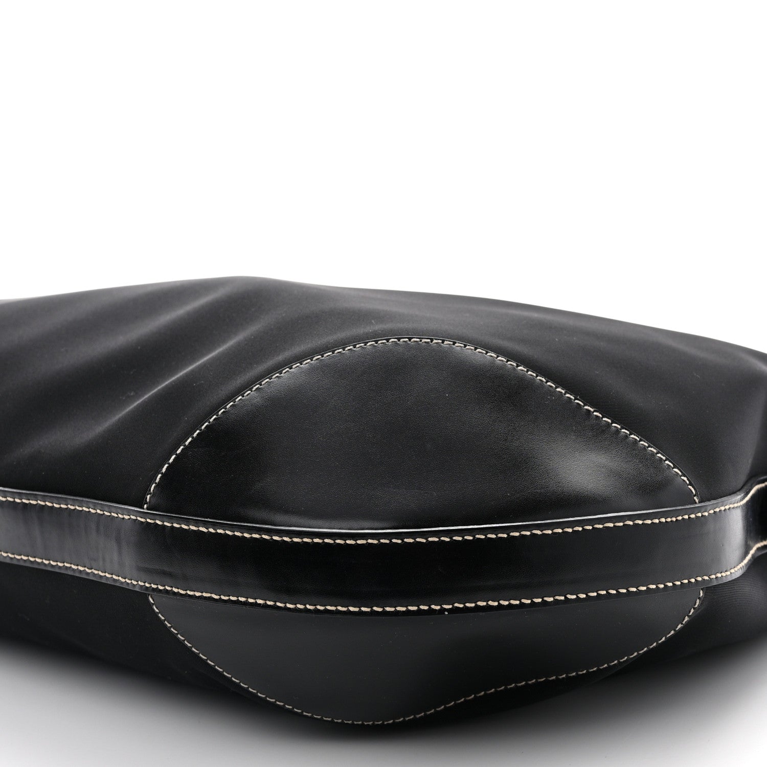 Prada Tessuto Nylon Saffiano Hobo Black 9 of 12