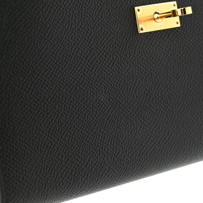 Hermes Epsom Kelly Longue Wallet Black 8 of 9