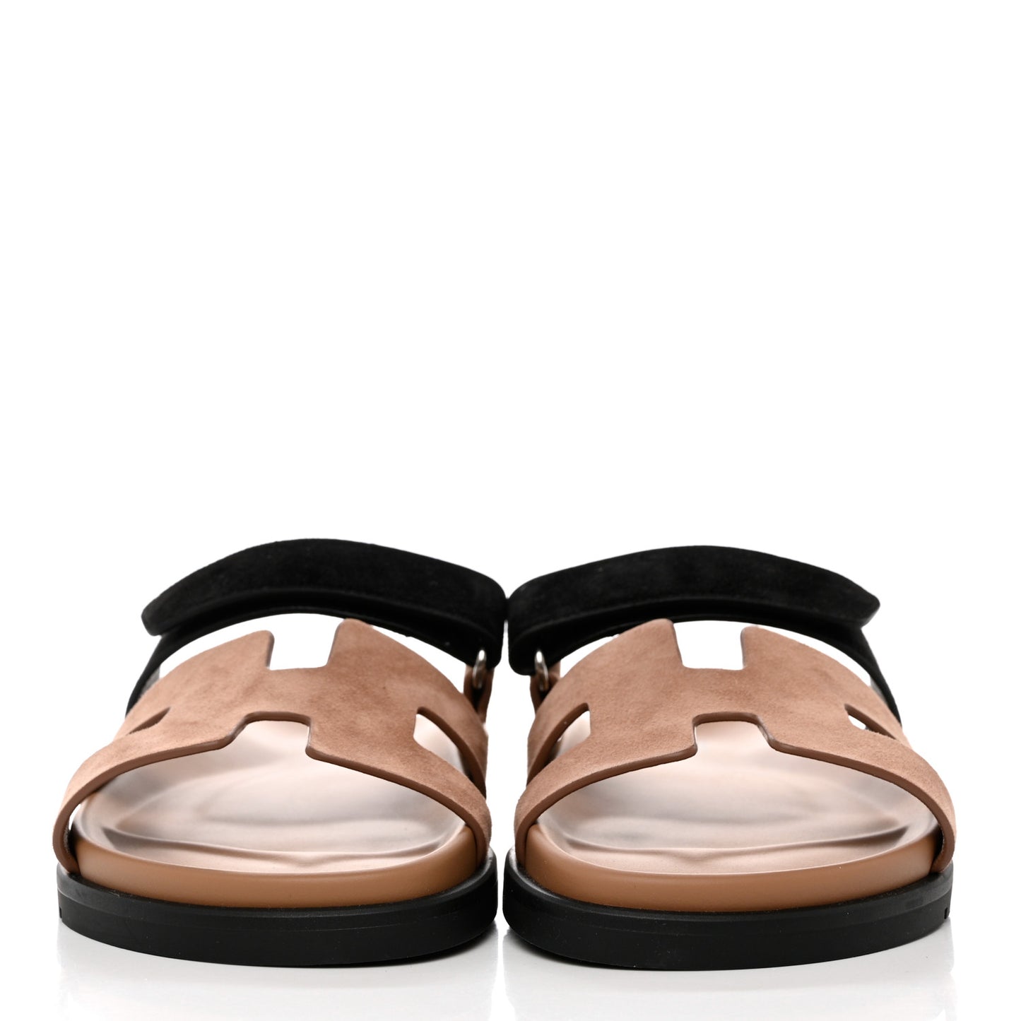 Suede Goatskin Womens Chypre Sandals 37.5 Rose Perle Black