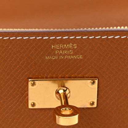 Hermes Epsom Kelly Wallet To Go Gold 6 of 10