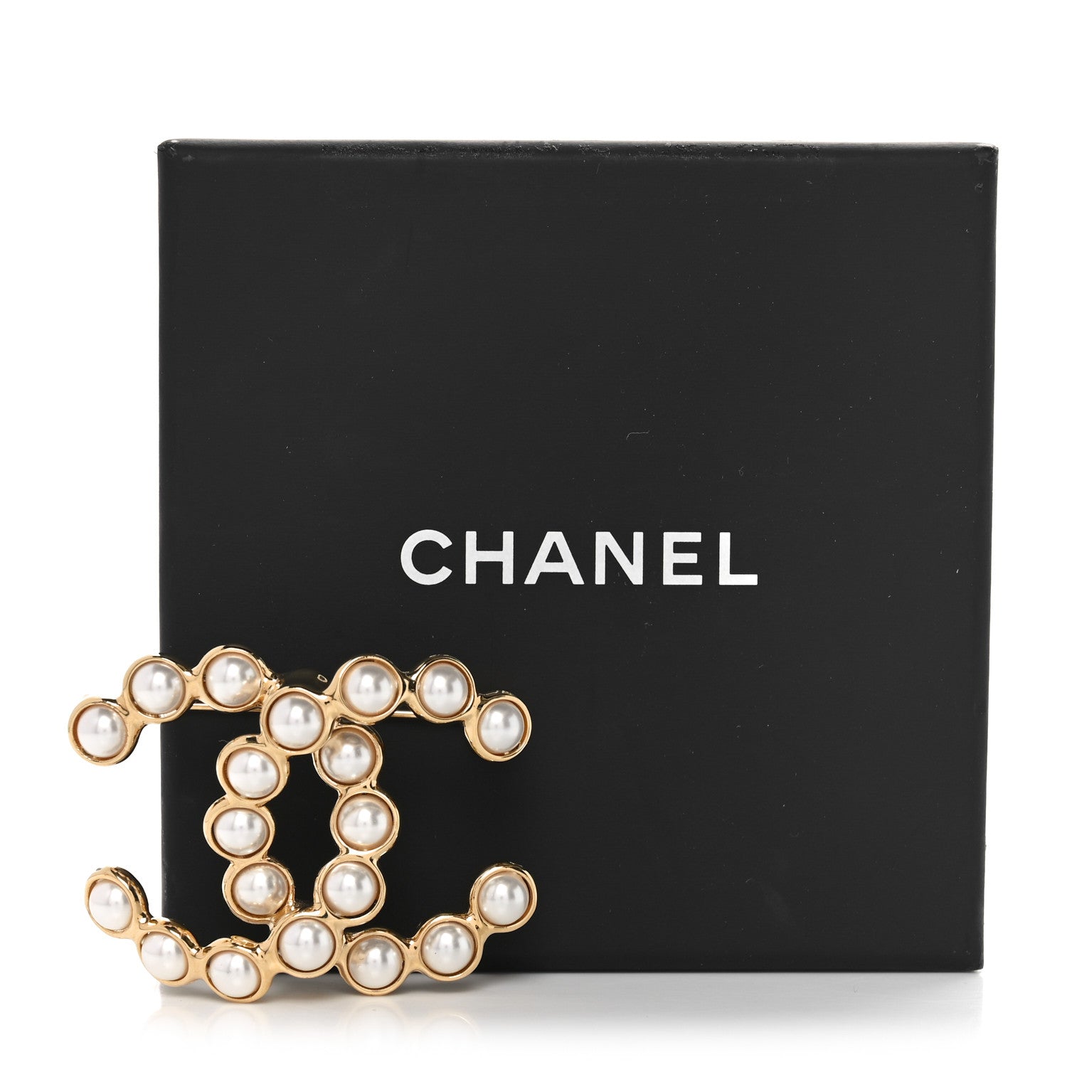 Chanel Pearl CC Brooch Gold 5 of 5