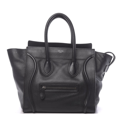 Celine Drummed Calfskin Micro Luggage Black 1 of 12