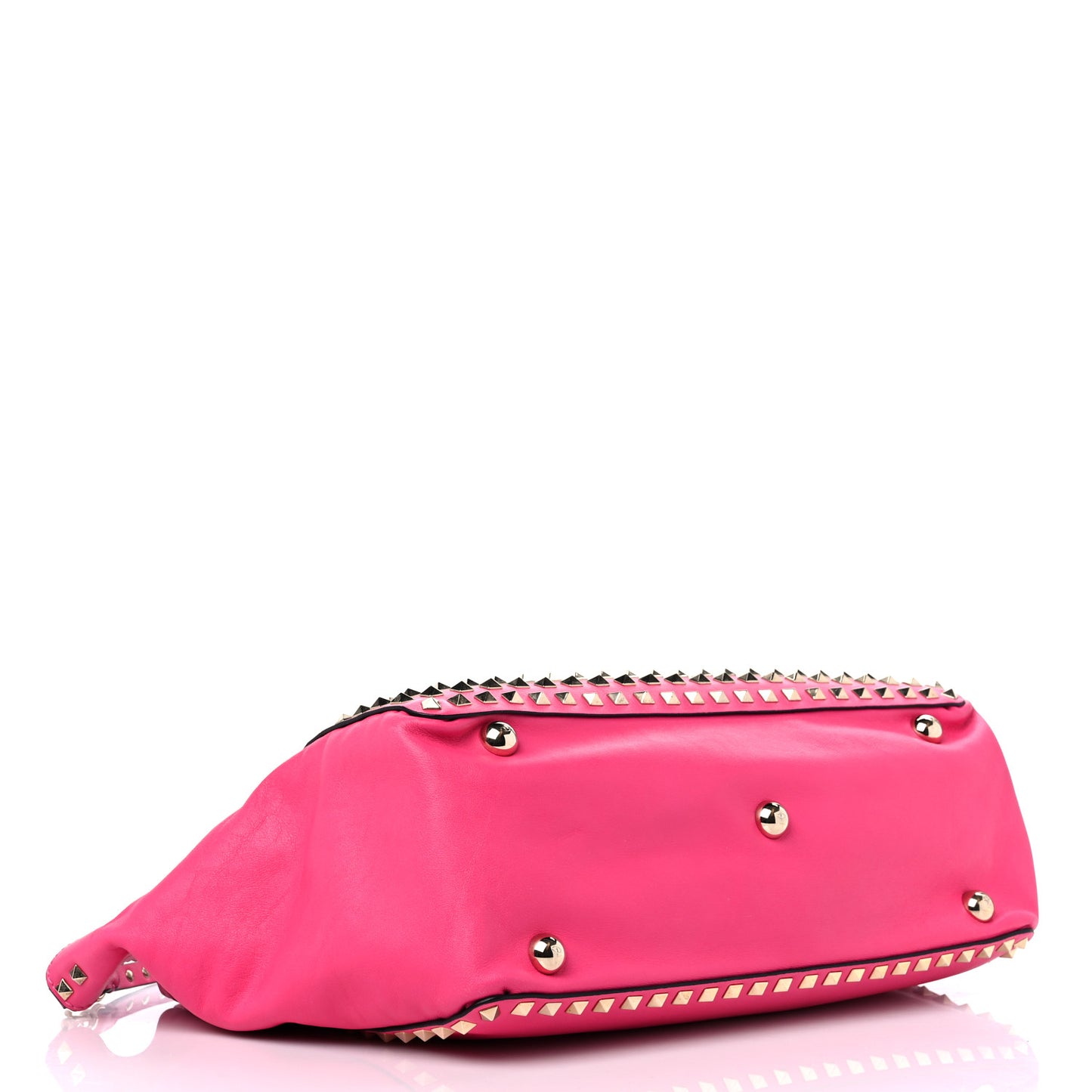 Vitello Medium Rockstud All Over Tote Pop Fuxia