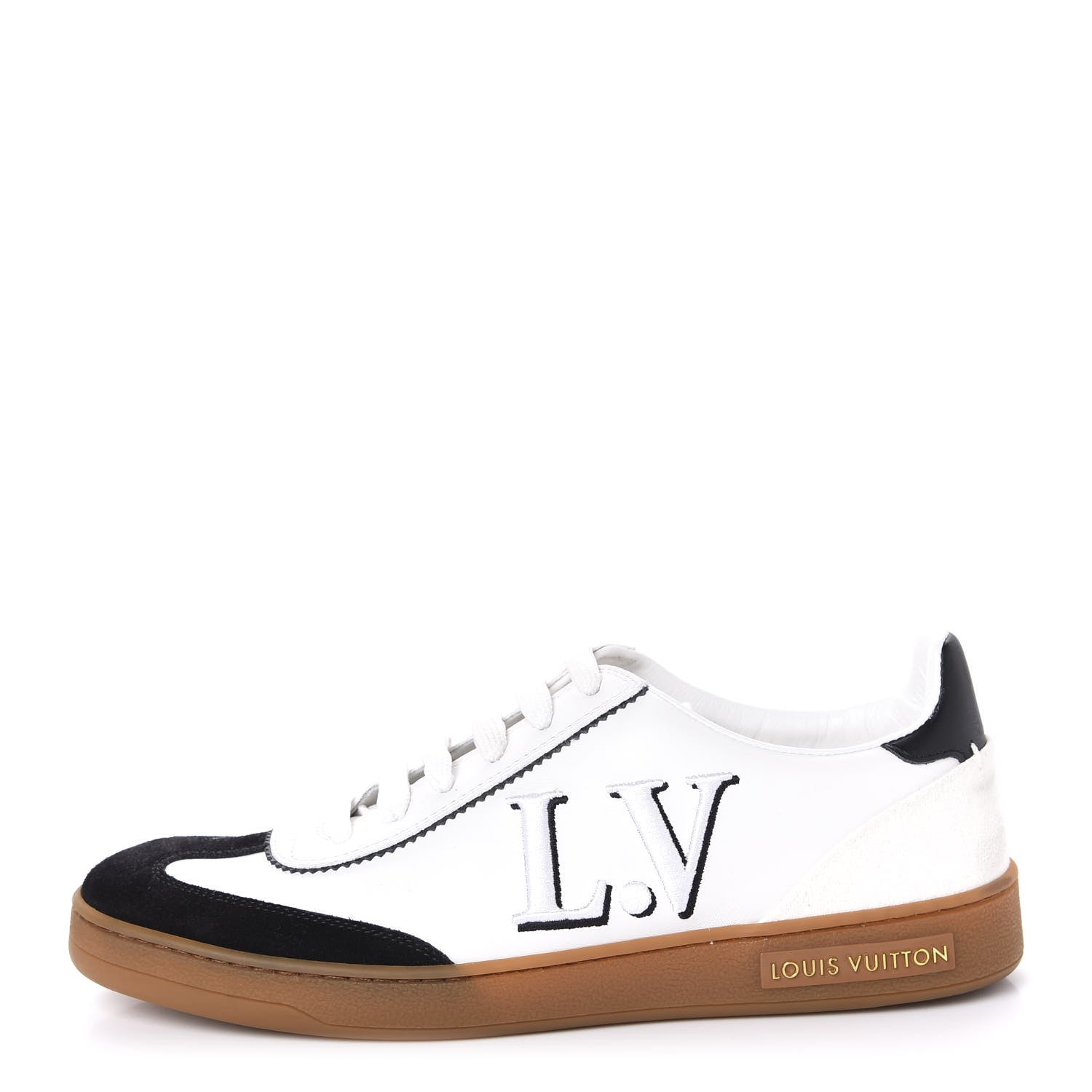 Louis Vuitton Calfskin Frontrow Sneakers 37 Black 1 of 12