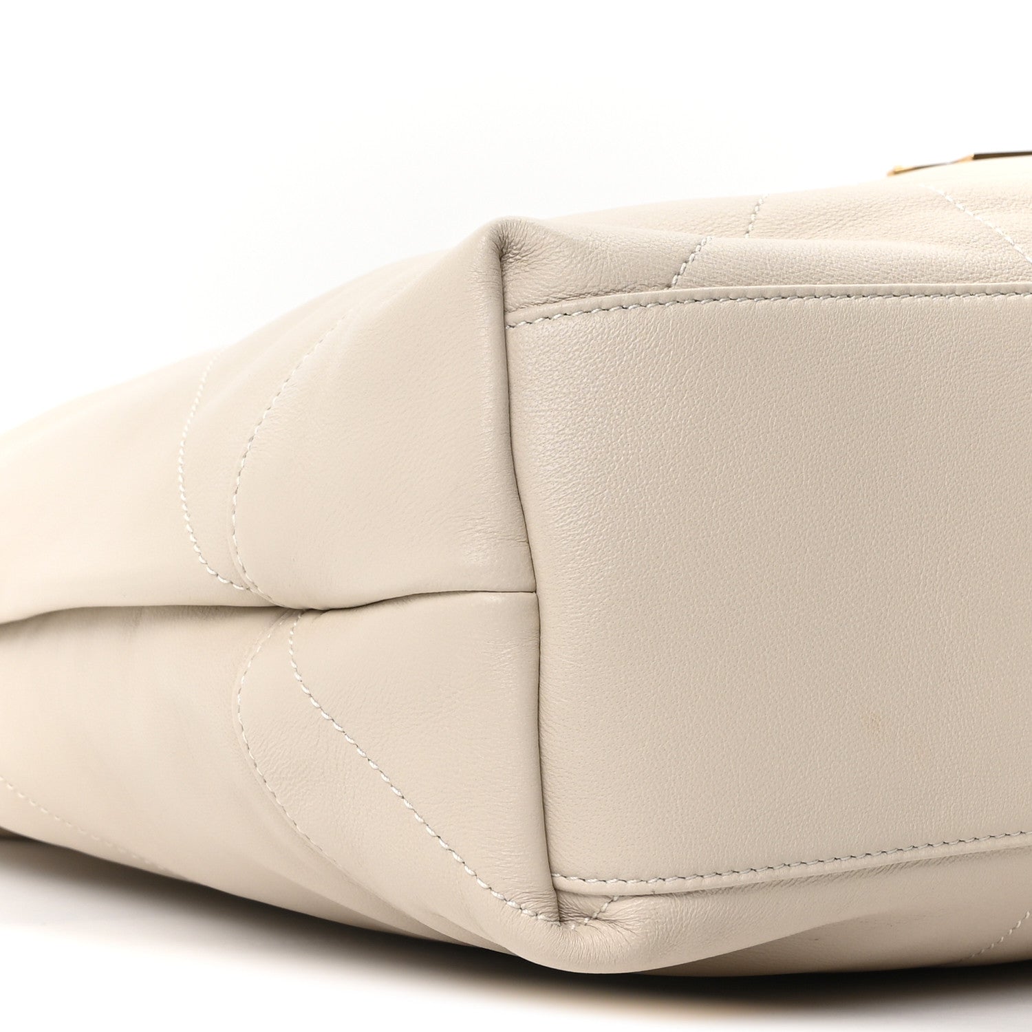 Saint Laurent Lambskin Matelasse Monogram Large Jamie 4.3 Pochon Crema Soft 10 of 11