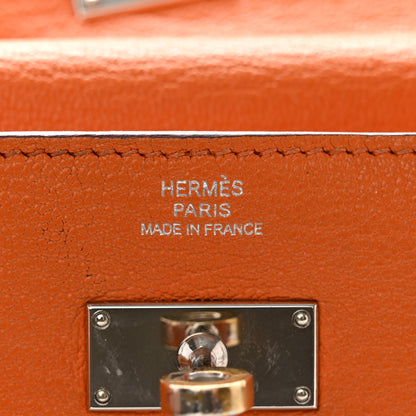 Hermes Chevre Mysore Kelly Longue Wallet Orange 6 of 16