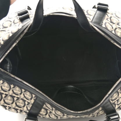 Salvatore Ferragamo Canvas Calfskin Gancini Weekender Bag Black 4 of 8
