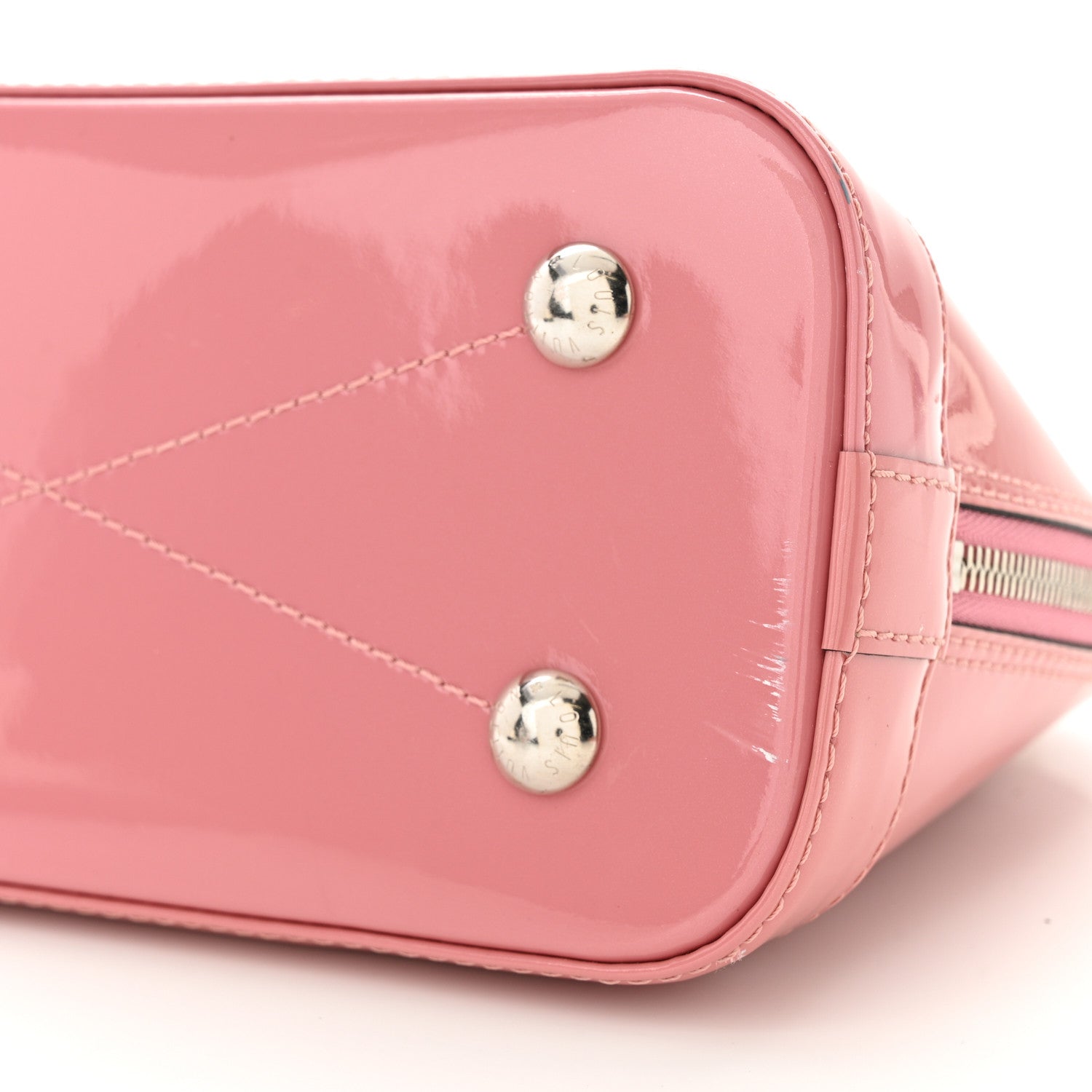 Louis Vuitton LOUIS VUITTON Patent Monogram Alma BB Rose Blush 9 of 20