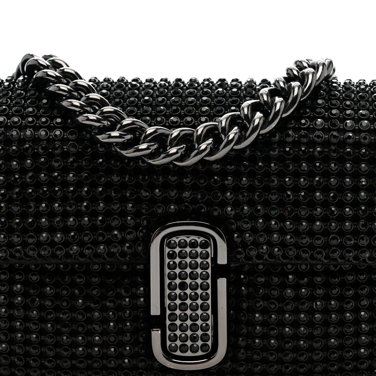 The Rhinestone J Marc Mini Shoulder Bag Black