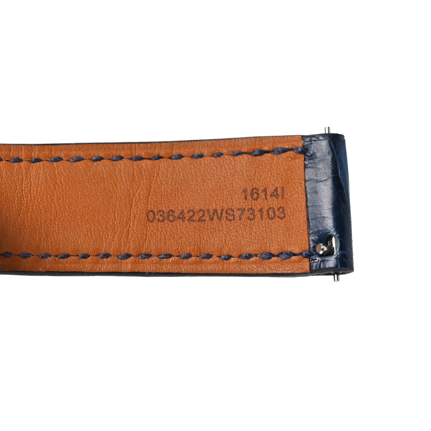 Hermes Matte Alligator 25mm Heure H Hour Watch Strap Bleu Marine 13 of 14