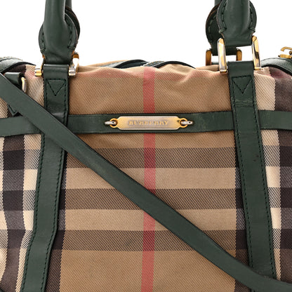 Burberry Bridle Calfskin House Check Small Orchard Bowling Bag Green 9 of 18