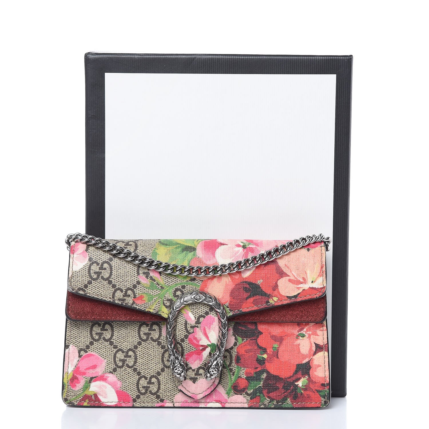 Gucci GG Supreme Monogram Blooms Super Mini Dionysus Shoulder Bag Beige Multicolor Dry Rose 13 of 13