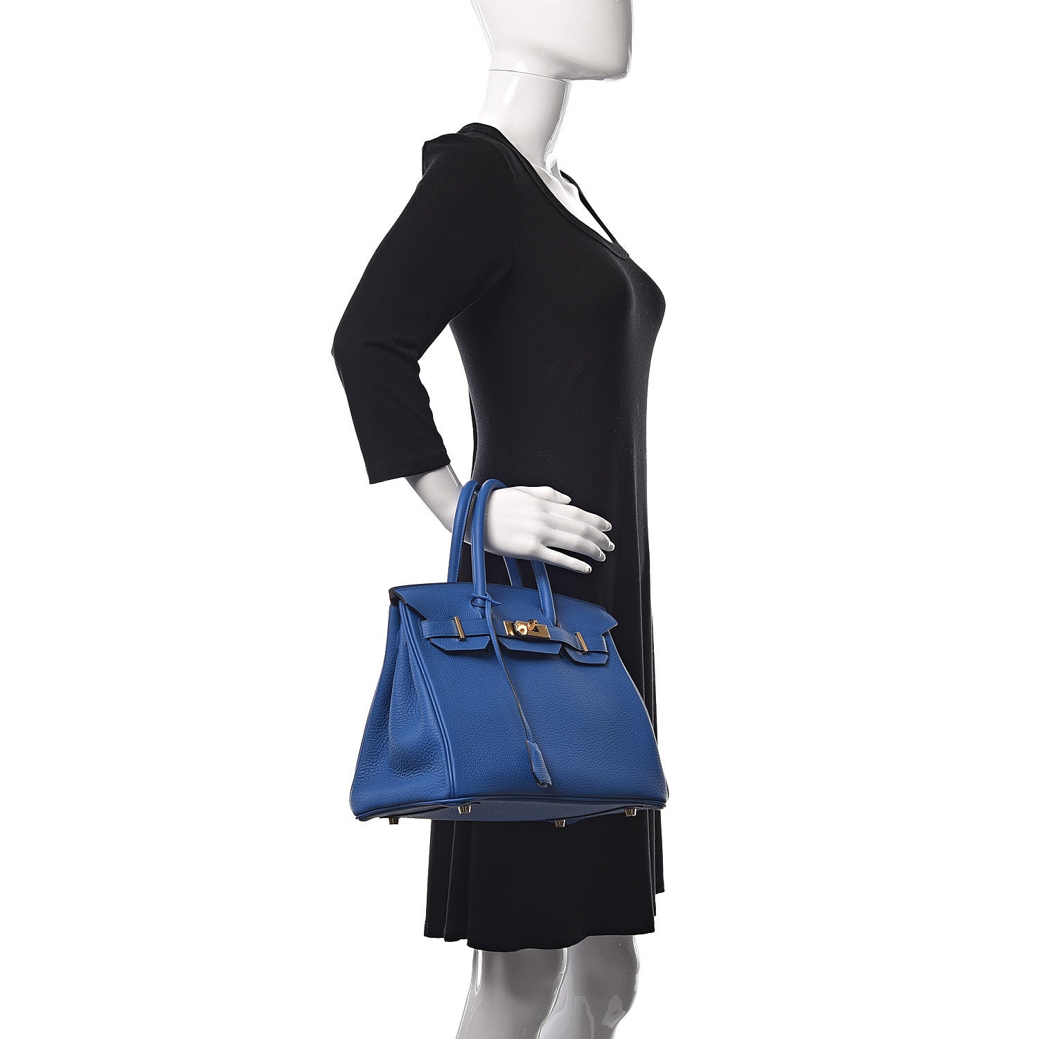Hermes Togo Birkin 30 Bleu Zellige 2 of 11