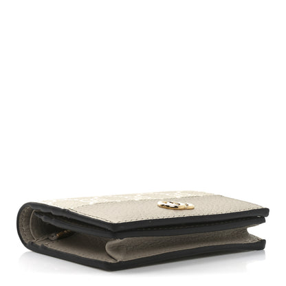 Gucci Dollar Calfskin GG Supreme Monogram GG Marmont Card Case Beige Mystic White Oatmeal 3 of 7
