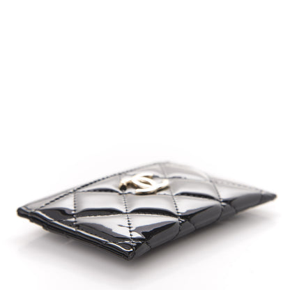 Chanel Patent Calfskin Quilted Card Holder Black 4 of 12