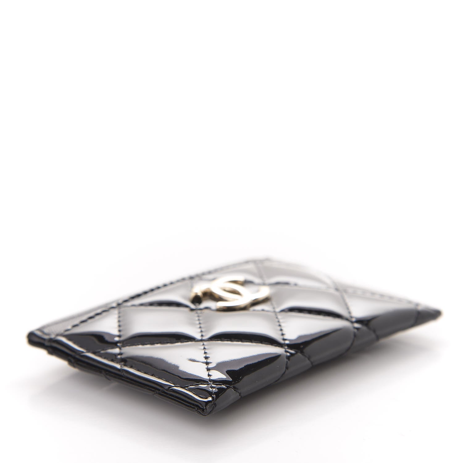 Chanel Patent Calfskin Quilted Card Holder Black 4 of 12