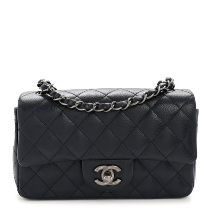 Chanel Caviar Quilted Mini Rectangular Flap Navy 1 of 14