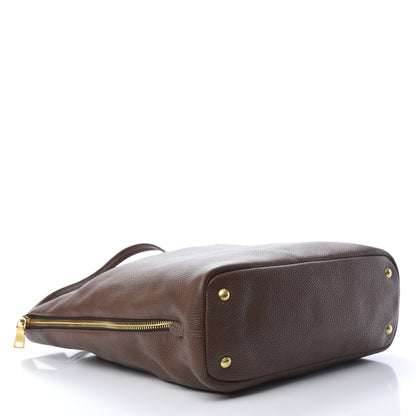 Prada Vitello Daino Side Zip Tote Tabacco 4 of 17