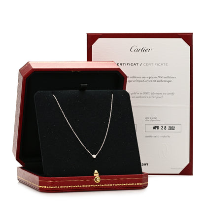Cartier 18K White Gold Diamond XS D'Amour Pendant Necklace 4 of 4