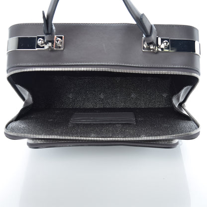 MCM Calfskin Top Handle Bag Mono Grey 5 of 10