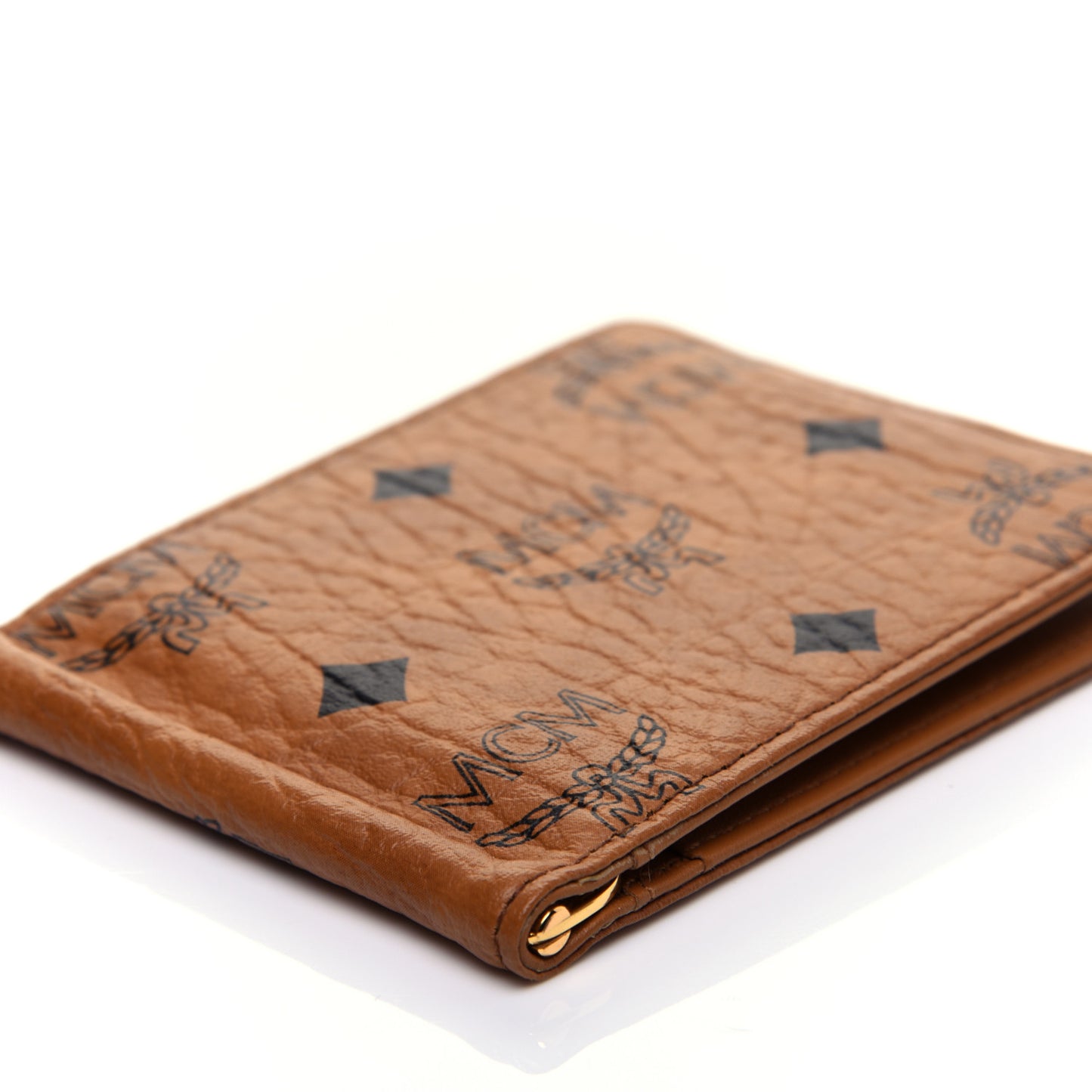 Visetos Heritage Bi-Fold Money Clip Wallet Cognac