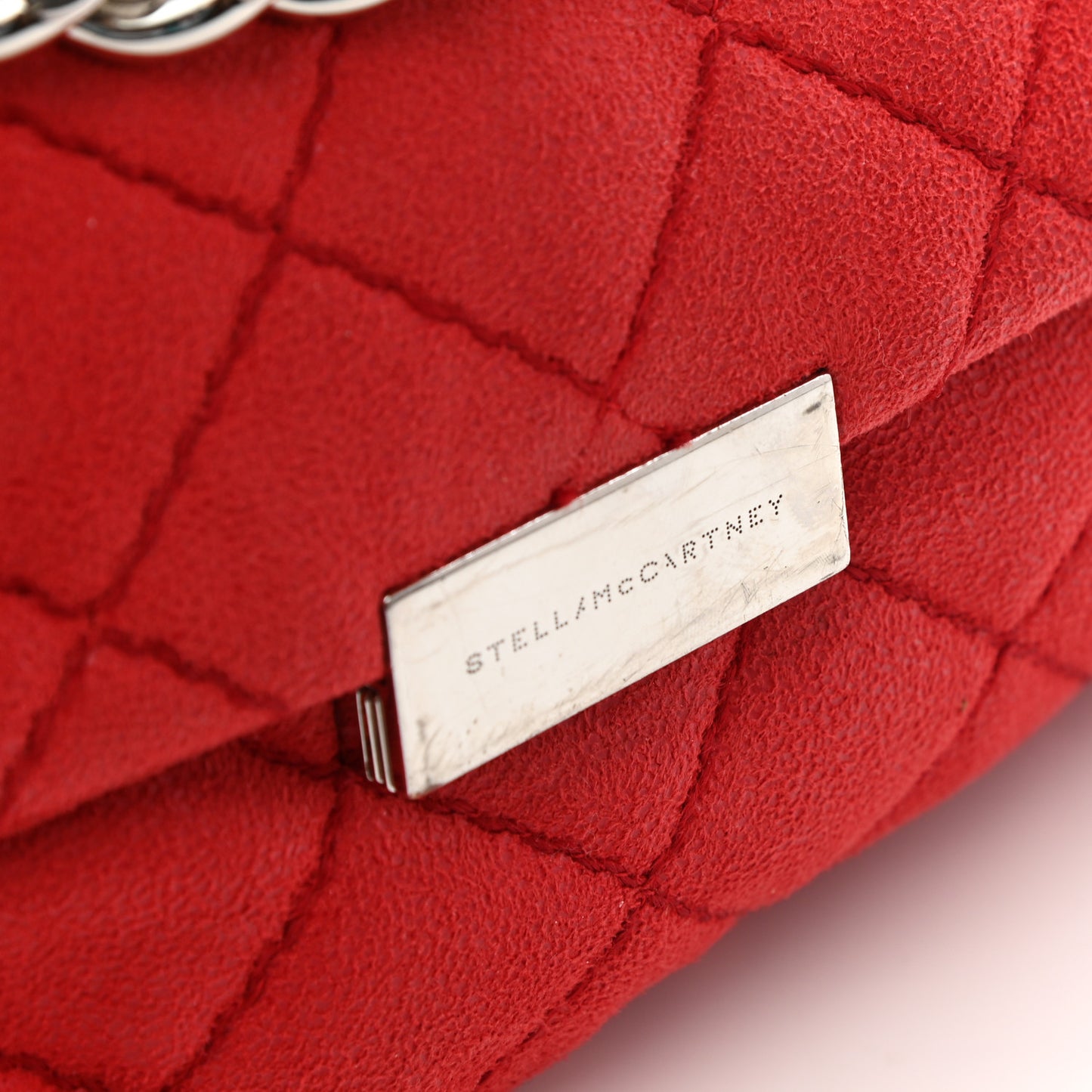 Shaggy Deer Quilted Small Beckett Chain Shoulder Bag Red