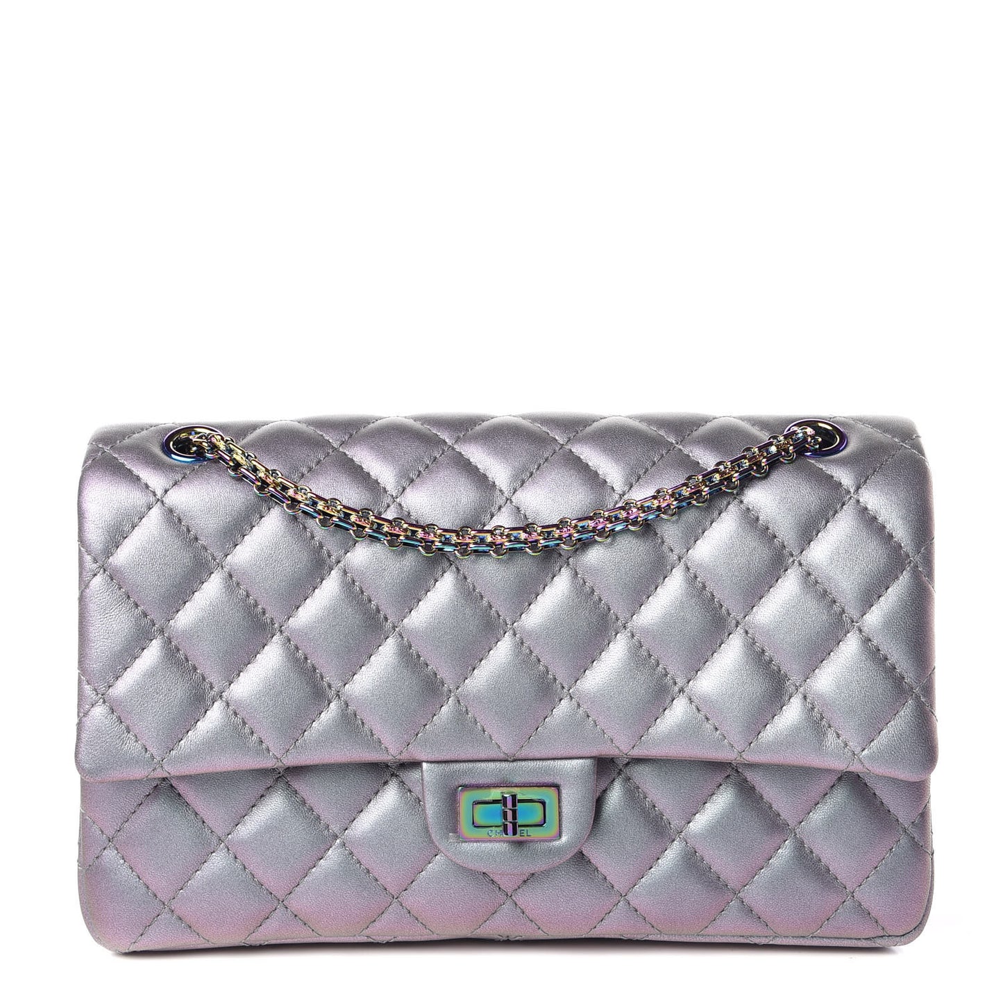Iridescent Lambskin Quilted 2.55 Reissue 226 Flap Light Purple