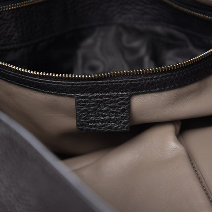 Gucci Pebbled Calfskin Lady Tassel Top Handle Bag Black 5 of 9
