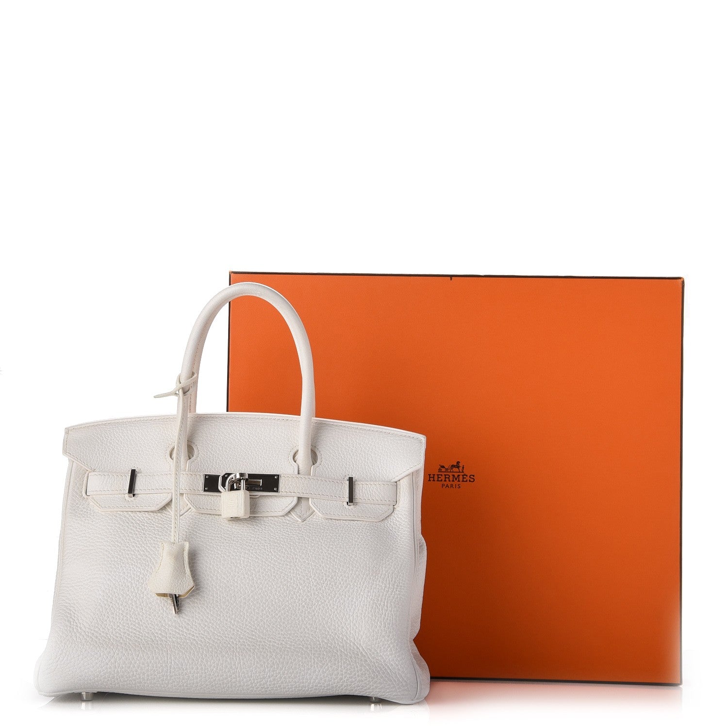 Hermes Taurillon Clemence Birkin 30 White 44 of 44
