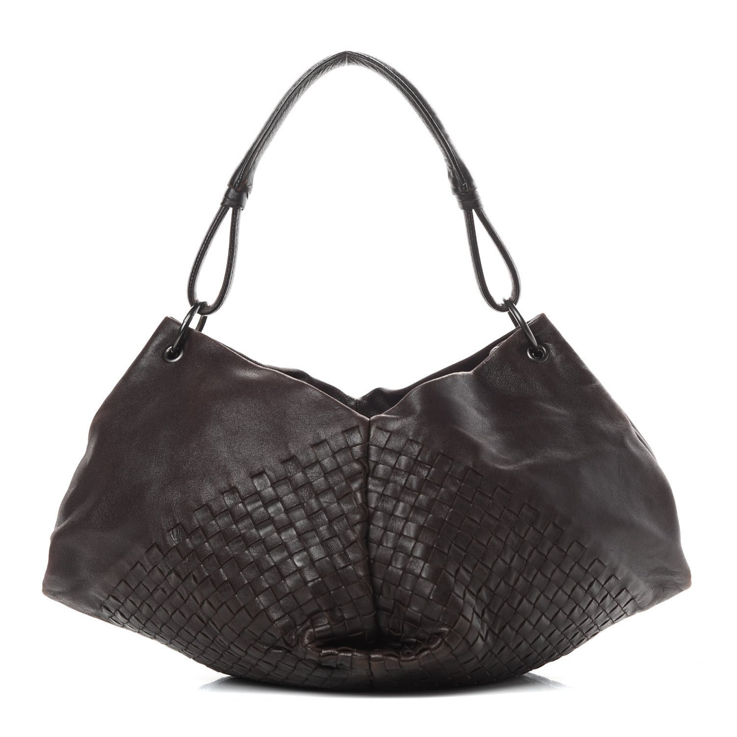 Nappa Intrecciato Aquilone Fortune Cookie Hobo Ebano