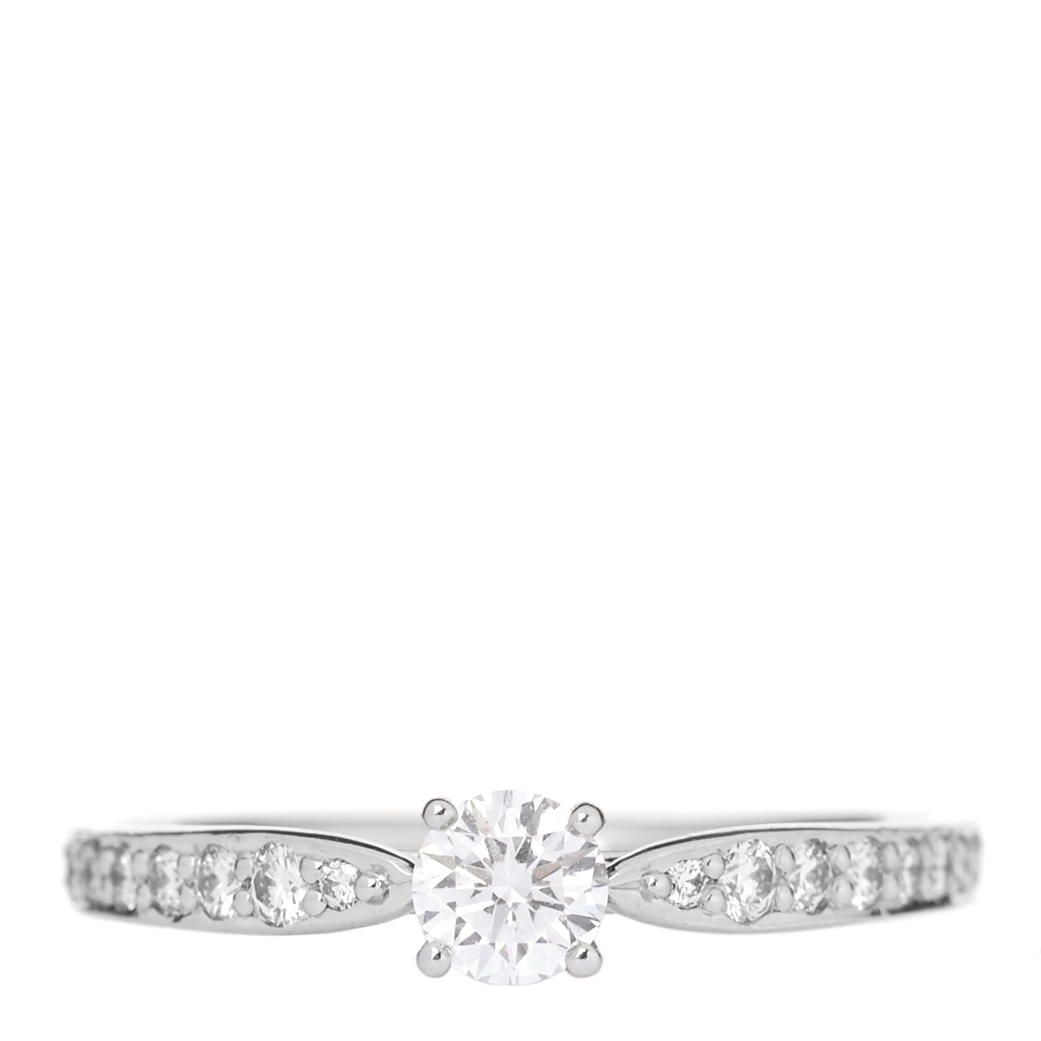 Tiffany Platinum Diamond .24ct Round Brilliant Harmony Engagement Ring 52 6 1 of 6