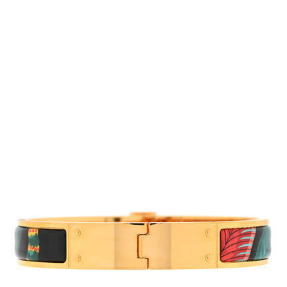 Hermes Enamel Printed Narrow Charniere Savana Dance Hinged Bracelet S Futurisme 3 of 4