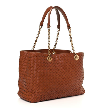 Bottega Veneta Nappa Intrecciato Medium Classic Chain Strap Tote Noce 3 of 11